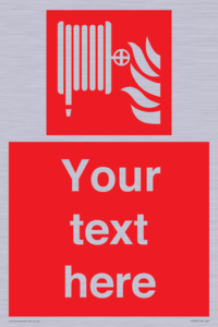 Custom Fire hose reel Sign